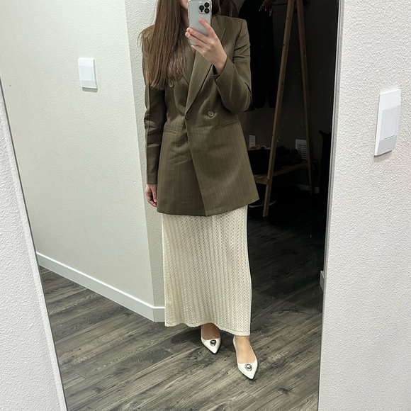 ZARA WOOL BLEND PINSTRIPE JACKET ZW COLLECTION - Picture 4 of 10